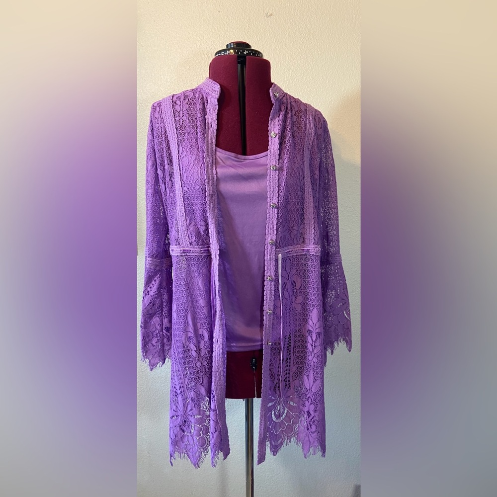Colleen Lopez Lace Cover-Up and Tank Size PM - Picture 11 of 16